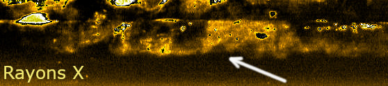 Inscription on the lower strip in X-radiography