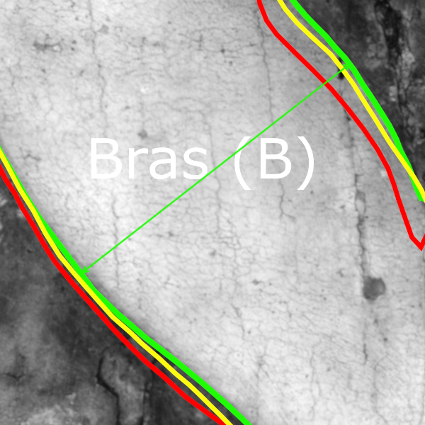 Comparative infrared detail of Christ’s arm (B)