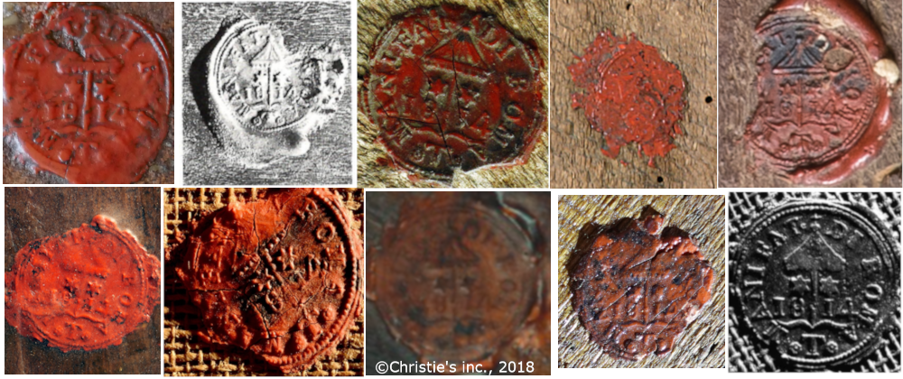 Comparison of seal impressions on other works