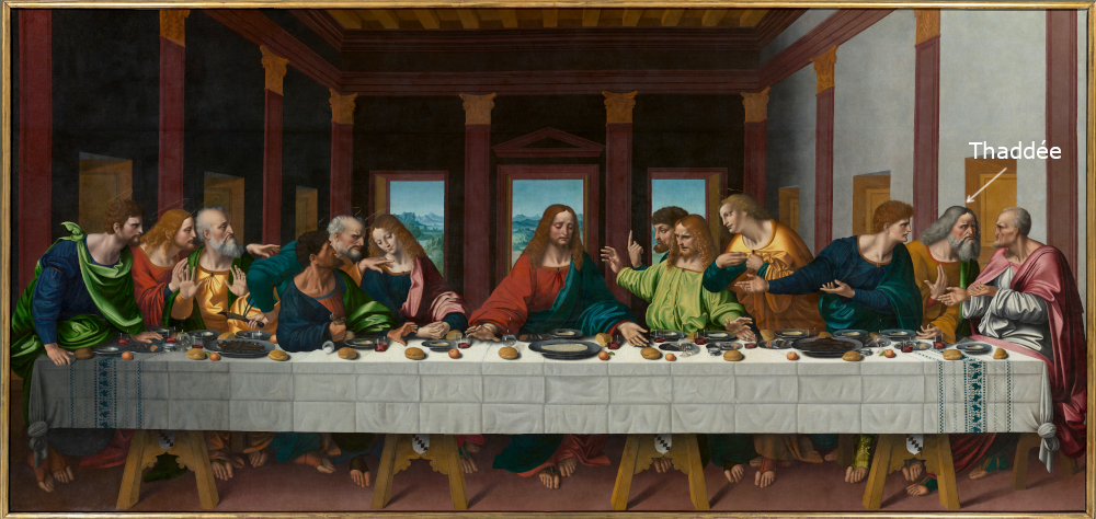 The Last Supper, Marco d'Oggiono, Chateau d'Ecouen (France)